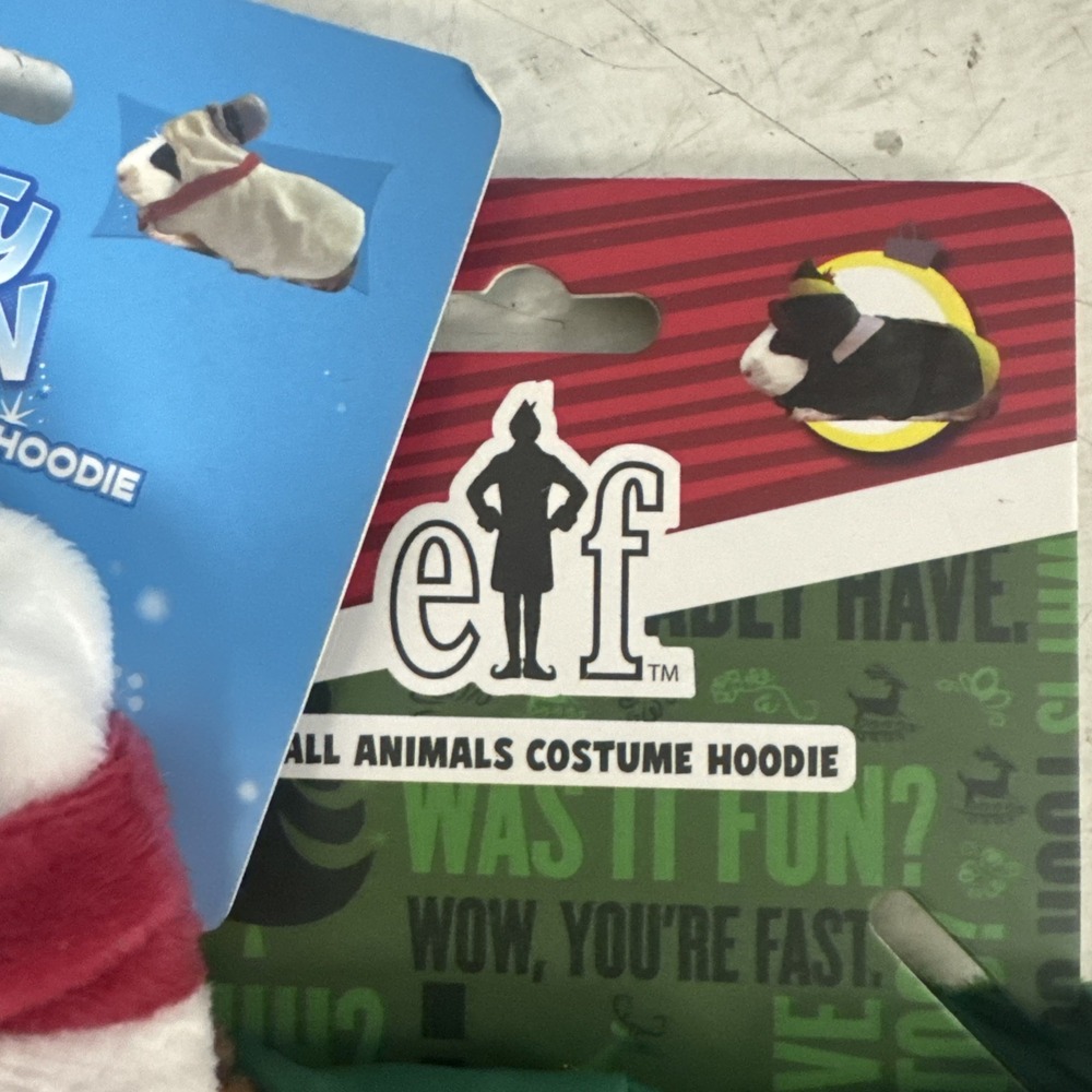 FROSTY THE‎ SNOWMAN + ELF Small Animal Hoodie Costumes-Guinea Pig/Rabbit